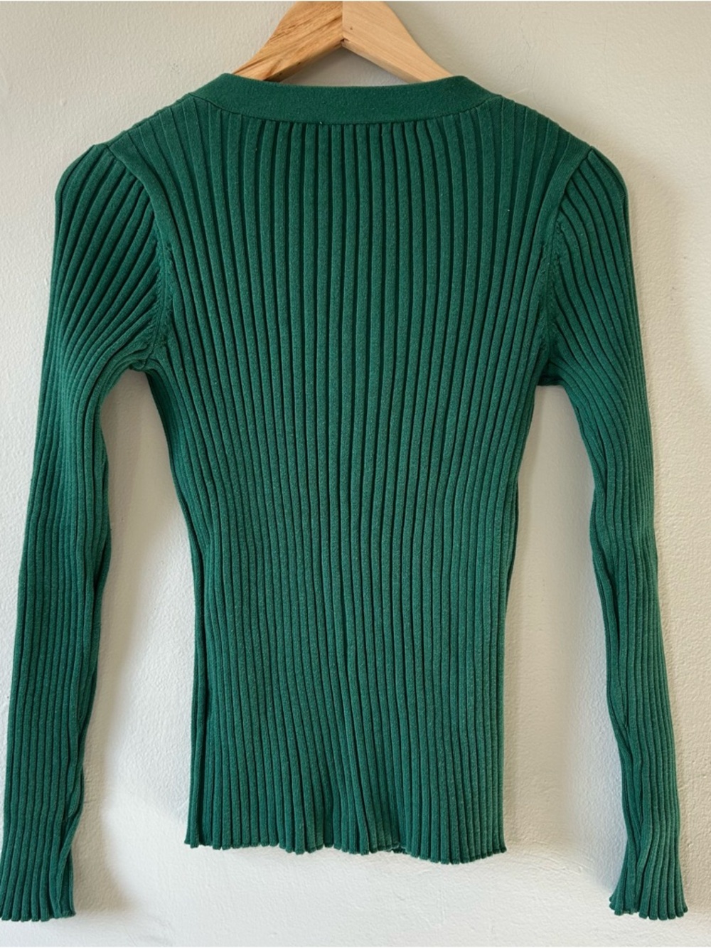 Callahan Green Ribbed Knit Cardigan - Picture 3 of 3